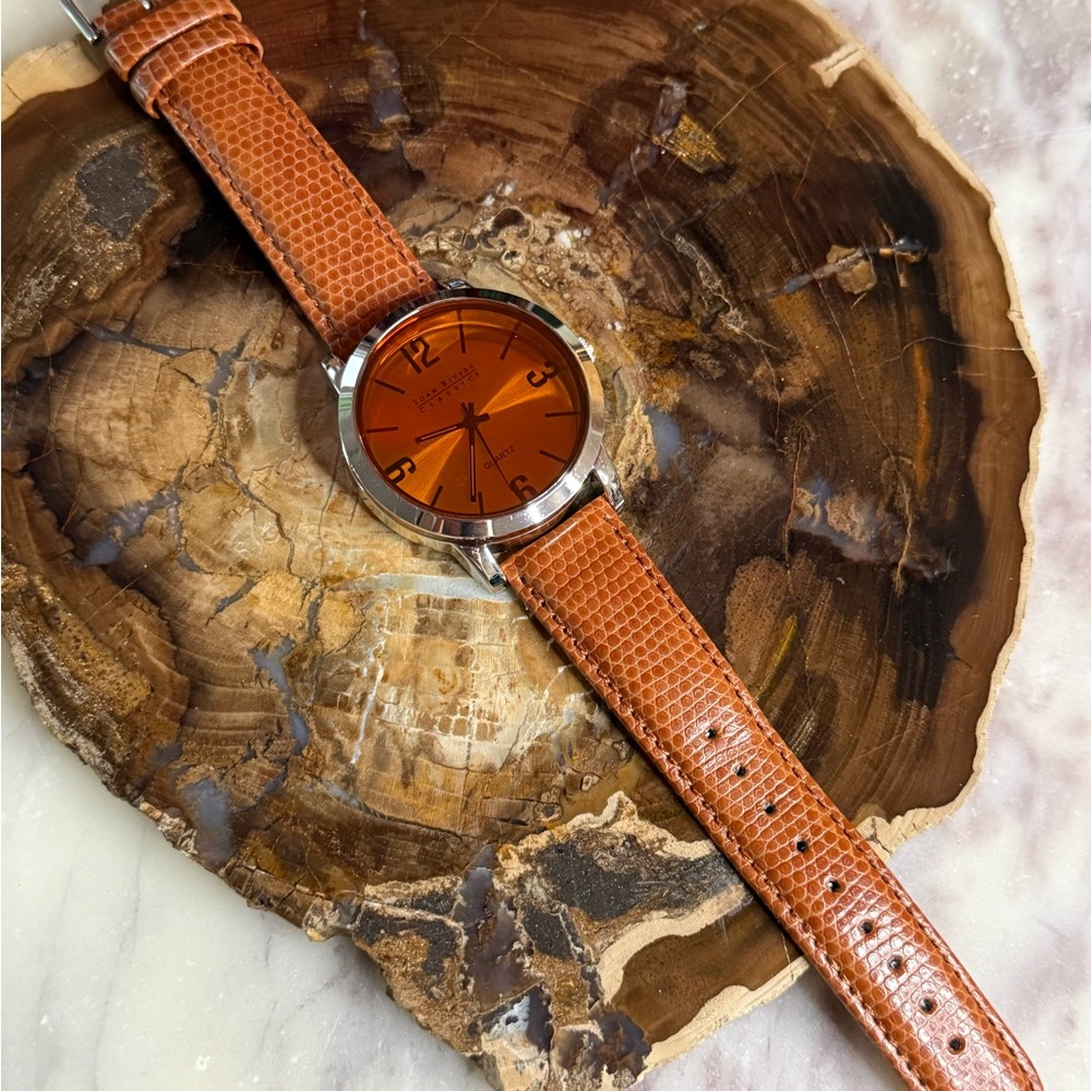 Joan Rivers Brown Textured Lizard-Style Watch Strap